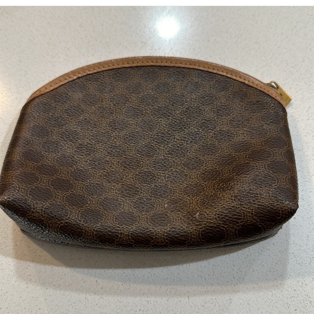 This brown and light tan beautiful Celine pouch has SO much life in it! - Picture 3 of 9
